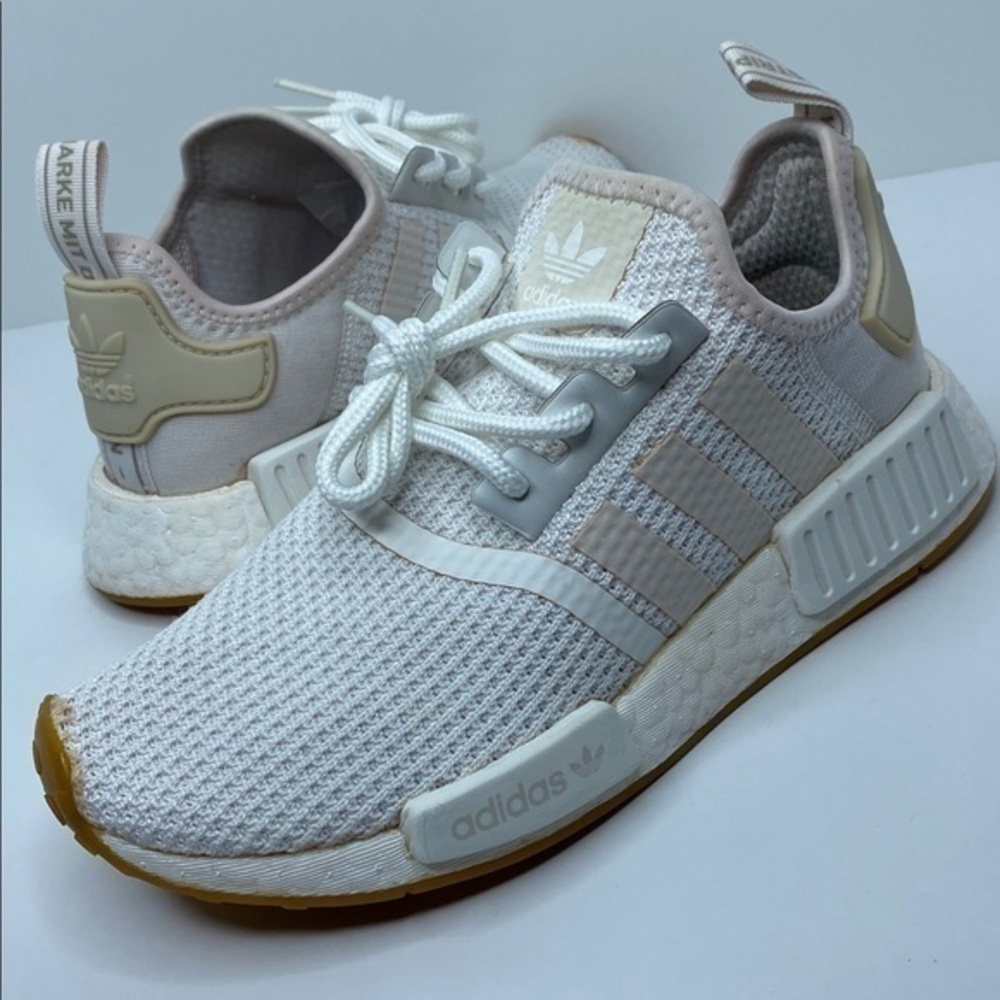 Adidas NMD R1 White Gum size Men’s 4.5 or Women’s 6